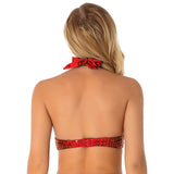 Women Belly Dance Costume Underwire Bra Top Glitter Rhinestone Beaded Tassel Brassiere Bralet Crop Top Rave Party Dancewear