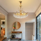 Modern Crystal LED Ceiling Chandelier for Living Room Luxury Dining Room Bedroom Pendant Lamp Gold Round Indoor Light Fixture