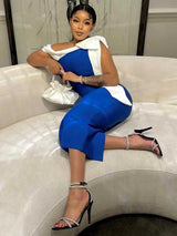 Womens Summer Beautiful Sexy Dresses Mid-length Elegant Lady Dress Highi Waist Knitted One-piece Dress Wholesale Dropshipping