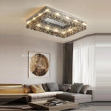 Led Round Ceiling Lamp For Home Living Room Crystal Lamp For Bedroom And Dining Room Smoke Grey Crystal Ceiling Lamp