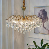 Modern High-end LED Crystal Chandelier Dining Table Living Room Bedroom Kitchen Luxury Pendant Lamp Home Decor Lighting Fixtures