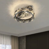 LED Crystal Ceiling Lamp Luxury Round Ceiling Light For Bedroom Living Room Hotel Stainless Steel Led Lustre Luminaire Lighting
