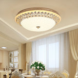 Modern LED Crystal  Ceiling Light Circular Golden  Lamp Luminarias Rotunda  For Living Room Aisle Corridor Kitchen