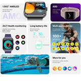 Reloj inteligente GEJIAN con pantalla AMOLED de 1.95 pulgadas y llamadas Bluetooth