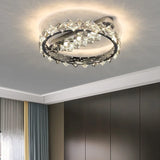 LED Crystal Ceiling Lamp Luxury Round Ceiling Light For Bedroom Living Room Hotel Stainless Steel Led Lustre Luminaire Lighting