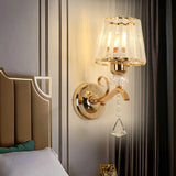 Modern LED Wall Lamp Crystal Lampshade Light for Bathroom Bedroom Living Room Indoor Fixture Wall Sconces for Home Decoration