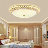 Modern LED Crystal  Ceiling Light Circular Golden  Lamp Luminarias Rotunda  For Living Room Aisle Corridor Kitchen