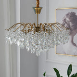 Modern High-end LED Crystal Chandelier Dining Table Living Room Bedroom Kitchen Luxury Pendant Lamp Home Decor Lighting Fixtures