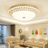 Modern LED Crystal  Ceiling Light Circular Golden  Lamp Luminarias Rotunda  For Living Room Aisle Corridor Kitchen