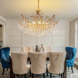 Modern Crystal LED Ceiling Chandelier for Living Room Luxury Dining Room Bedroom Pendant Lamp Gold Round Indoor Light Fixture