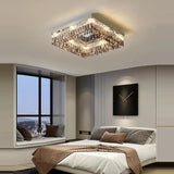 Led Round Ceiling Lamp For Home Living Room Crystal Lamp For Bedroom And Dining Room Smoke Grey Crystal Ceiling Lamp